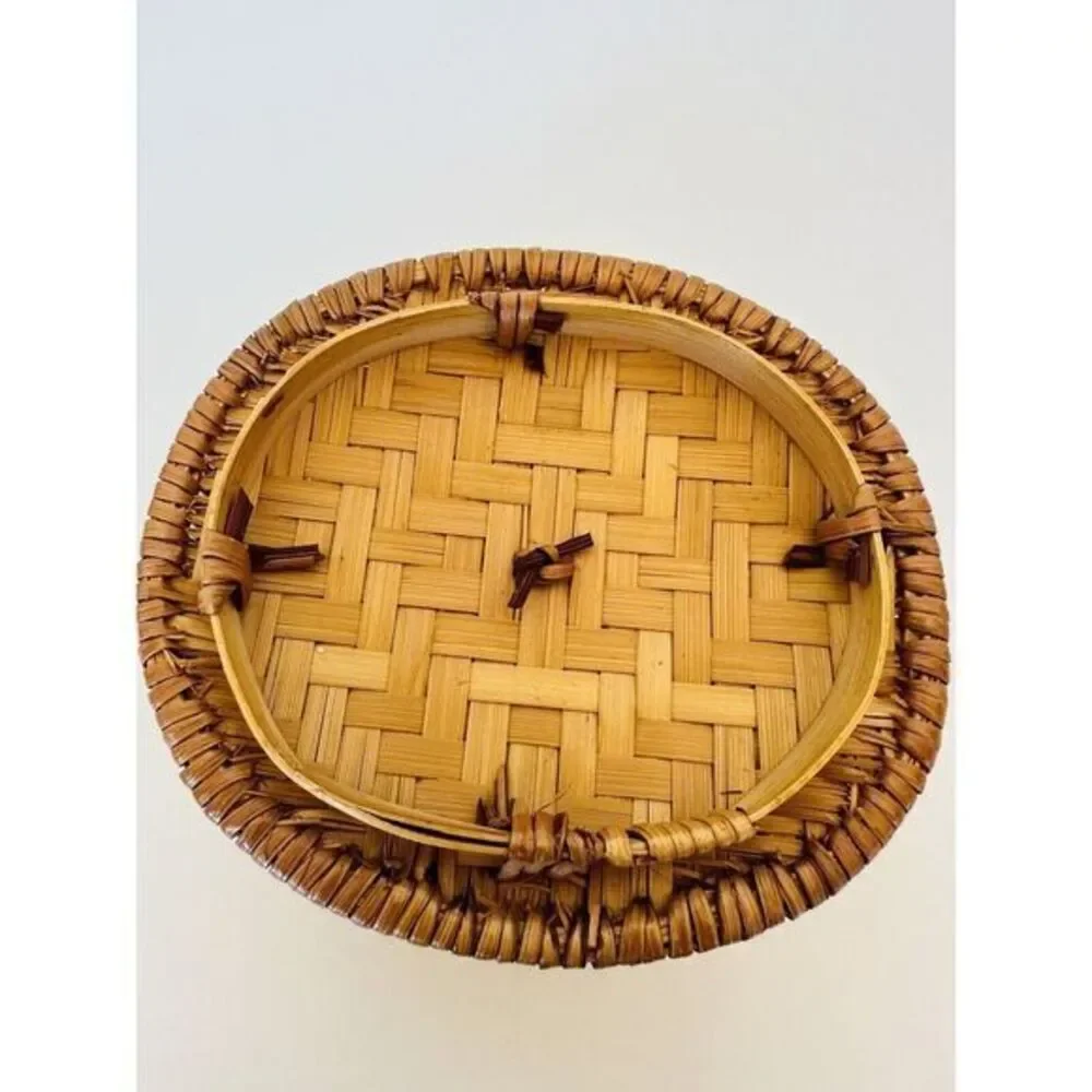 Rattan Turtle Armadillo Basket with Lid ‎ Decorative Box